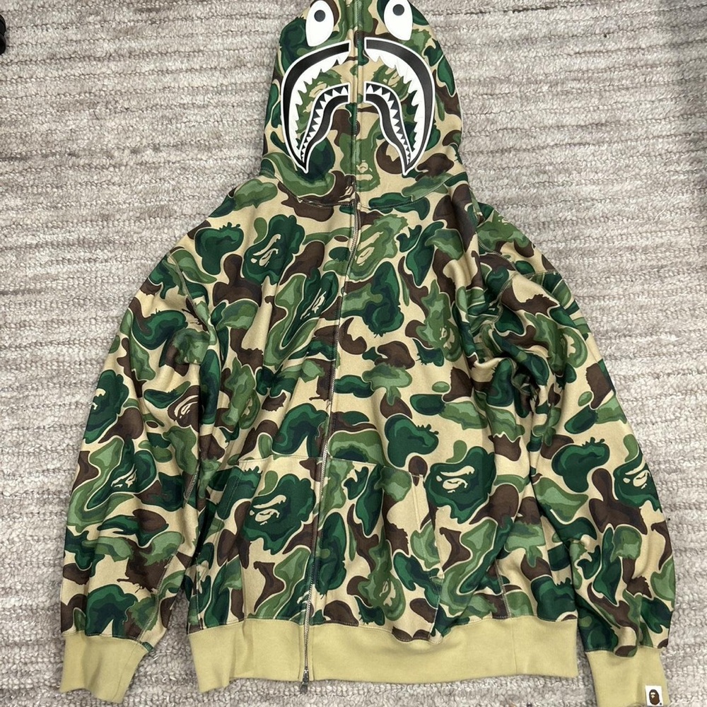 Bape  Camouflage Shark Hoodie